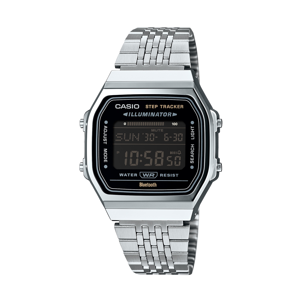 CASIO VINTAGE Mod. BLUETOOTH®  SMARTPHONE LINK - built-in accelerometer senses body movements + steps counter